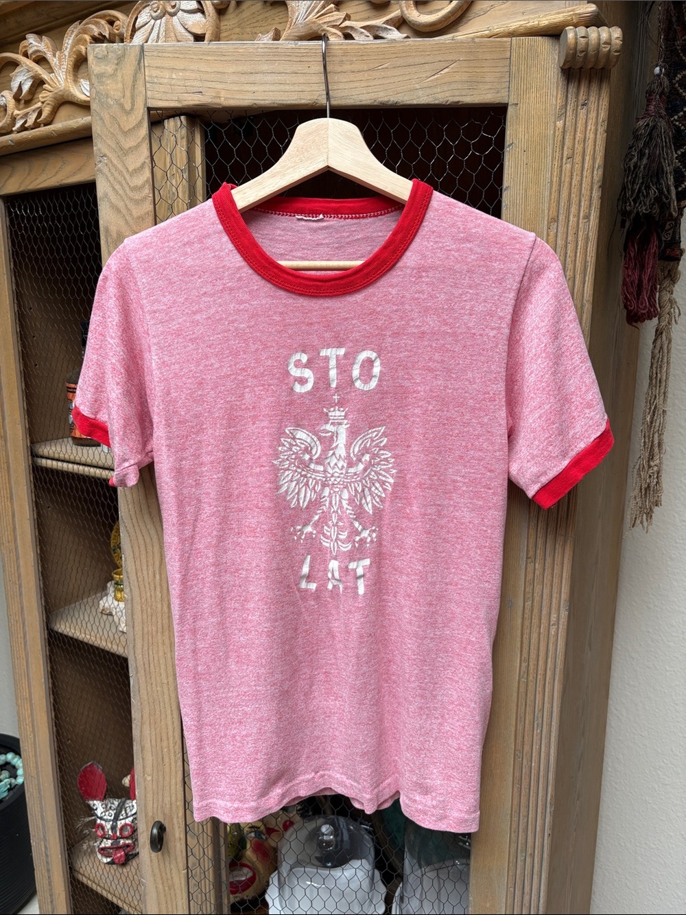 Vintage Poland Polish Eagle Graphic Ringer Tee